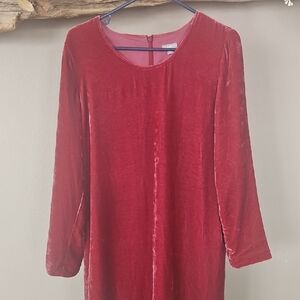 Red Velvet Long Sleeve Dress NWT